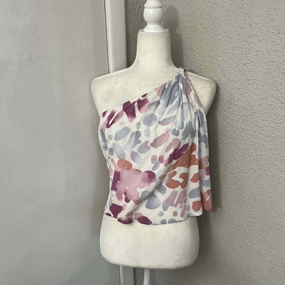 Sadie & Sage Mohini One Shoulder Knot Top S NEW/Issues Mermaidcore Coconut Girl